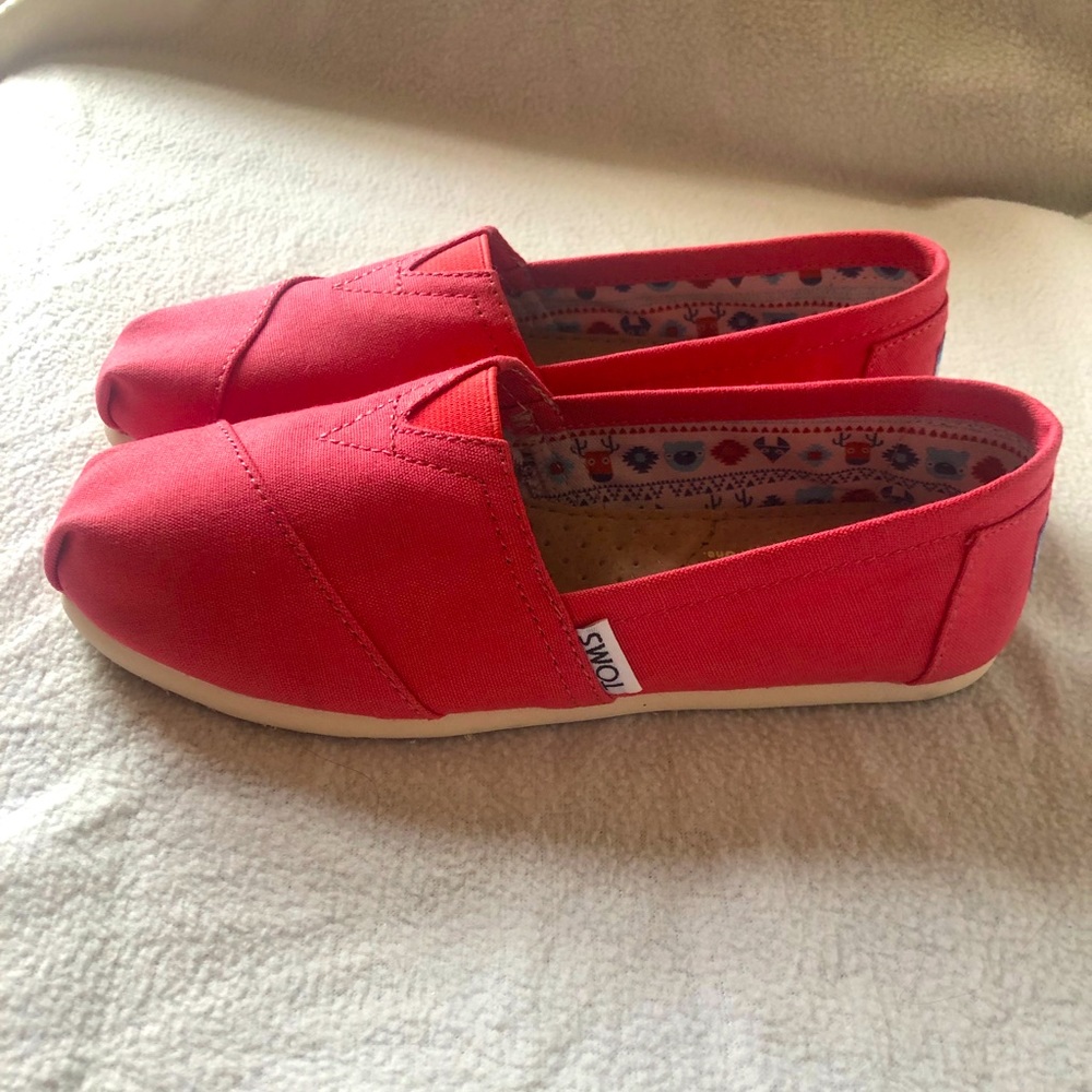 Coral Toms Slip On Shoes